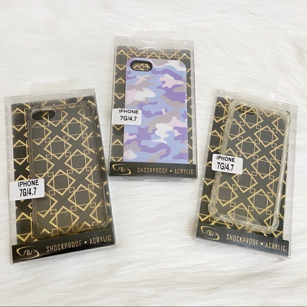 NEW Iphone 7 Shockproof Acrylic Case Lot